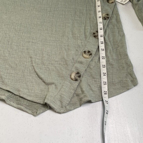 89th & Madison Asymmetrical Gauze Pullover Top 3/4 Sleeve Textured Soft Stretchy - Picture 14 of 15